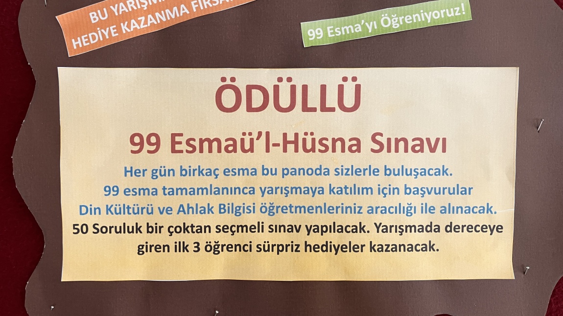 ESMA-ÜL HÜSNA YARIŞMAMIZ BAŞLIYOR